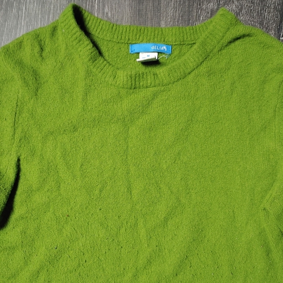 Delia*s green owl sweater - Picture 3 of 5